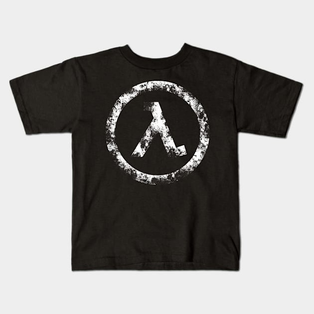 Half life Lambda Symbol Kids T-Shirt by Rebellion10